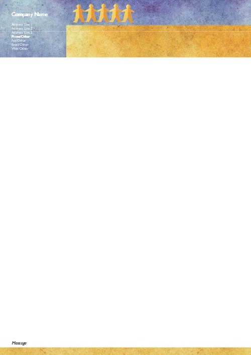 Together as One A4 Letterhead