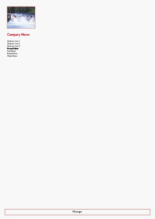 Whitewater Rafting A4 Recycled Letterhead