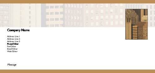 Cityscape Full Colour Compliment Slips