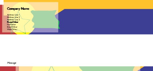 Colourful Shapes Full Colour Compliment Slips