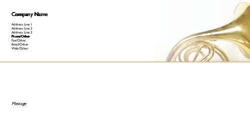 French Horn Full Colour Compliment Slips