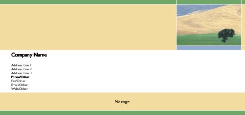 Rolling Hills Full Colour Compliment Slips