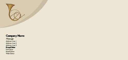 Brass Horn Full Colour Compliment Slips
