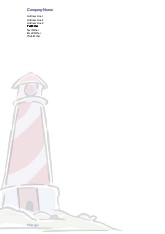 Lighthouse and Yacht A4 Recycled Letterhead