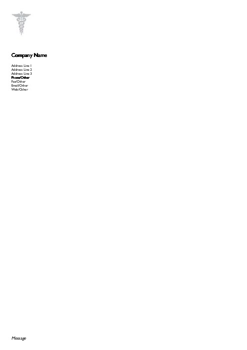 Mark of Medicine A4 Recycled Letterhead
