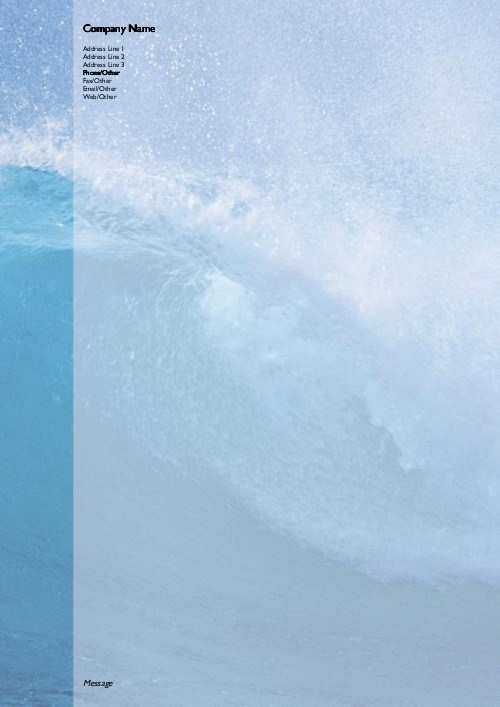 Catch a Wave A4 Letterhead