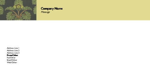 Leafy Floral Full Colour Compliment Slips