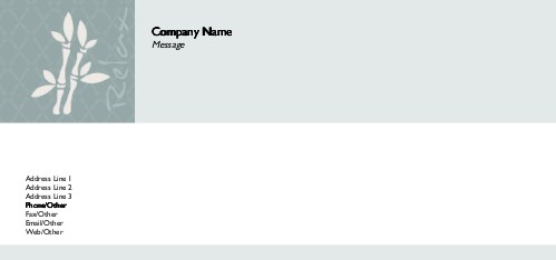 Relax and Renew Full Colour Compliment Slips