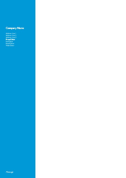 Solid Blue A4 Recycled Letterhead