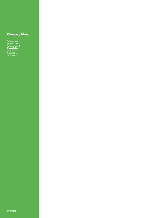 Solid Green A4 Recycled Letterhead