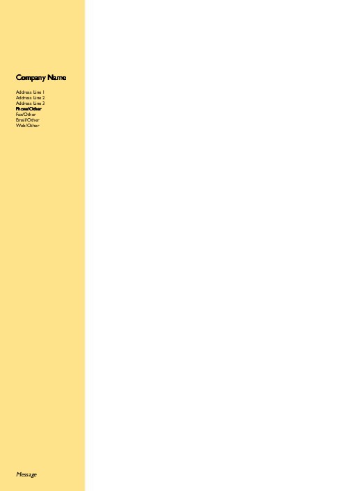 Solid Yellow A4 Recycled Letterhead