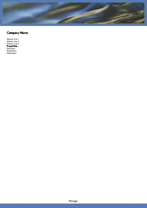 Rippling Water A4 Letterhead