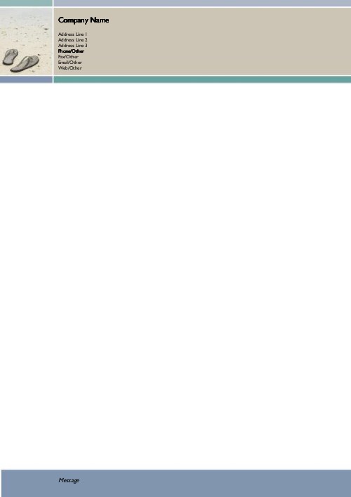 Sandals on the Beach A4 Letterhead