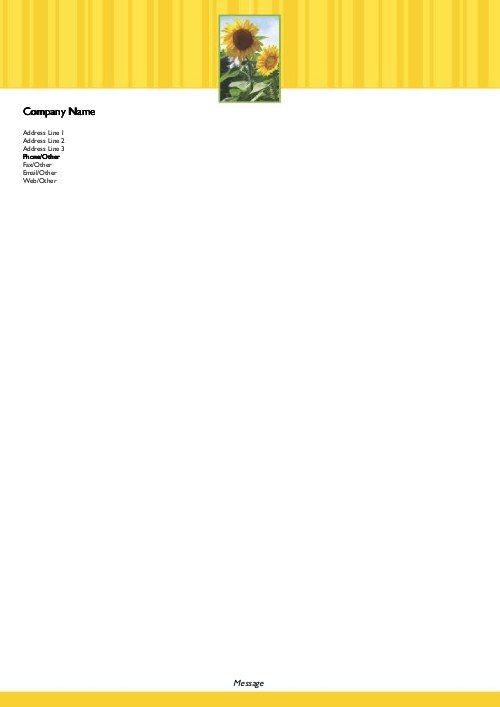Tall Sunflower A4 Recycled Letterhead