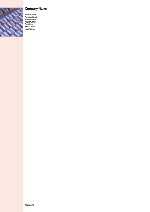 Computer Keyboard A4 Letterhead