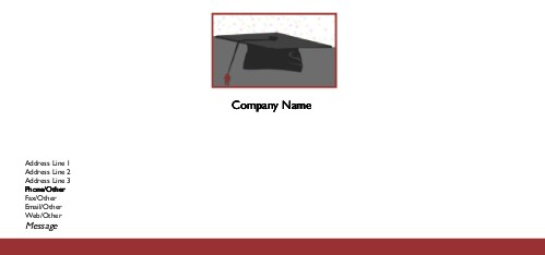 Large Graduation Cap Full Colour Compliment Slips