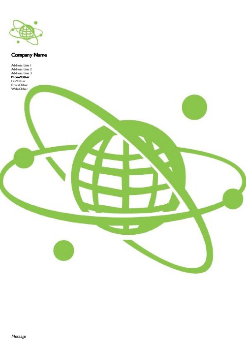 Network Symbol A4 Letterhead