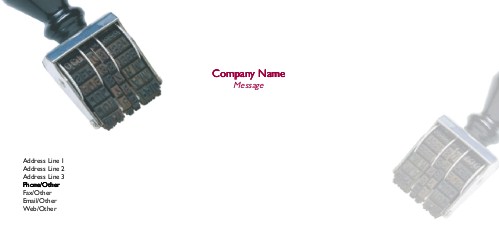 Date Stamper -  Angled Full Colour Compliment Slips