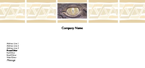 Alligator Eye Full Colour Compliment Slips