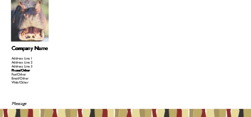 Hippo Full Colour Compliment Slips