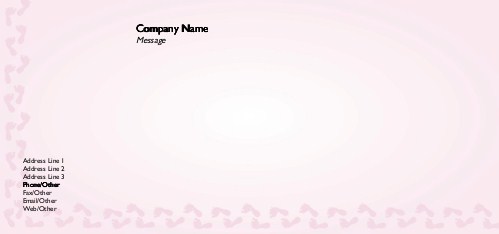 Pink Baby Feet Full Colour Compliment Slips