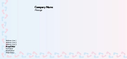 Pink and Blue Baby Feet Full Colour Compliment Slips