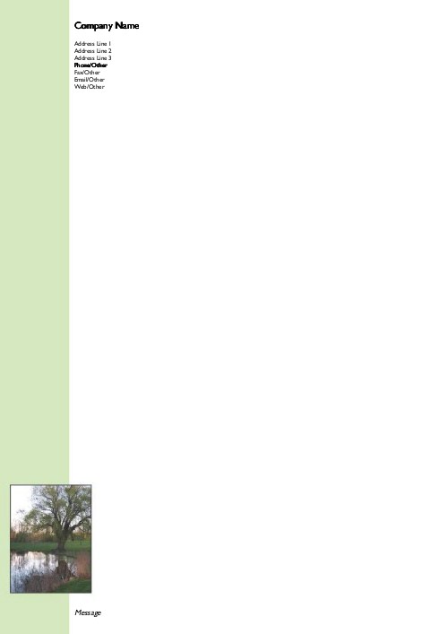 On the Pond A4 Recycled Letterhead