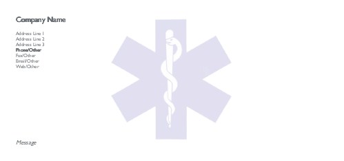 Caduceus Symbol Full Colour Compliment Slips