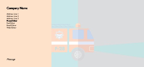 Fire Appliance Full Colour Compliment Slips