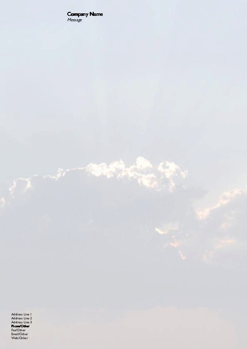 Sky Rays A4 Letterhead