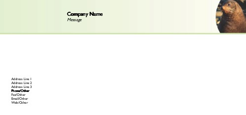 Close-Up of a Seal Full Colour Compliment Slips