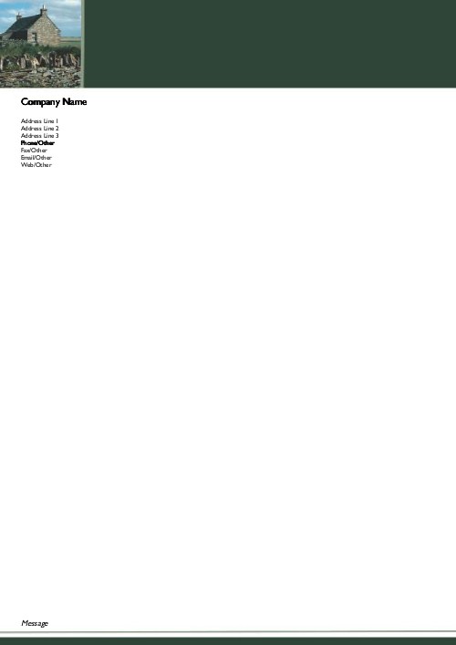 Cottage in the Meadow A4 Recycled Letterhead