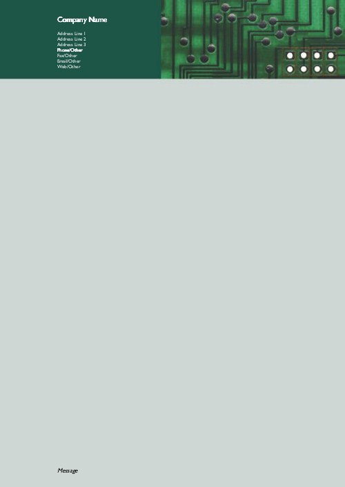 Circuit Board A4 Letterhead