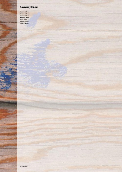 Wood Grain Background A4 Recycled Letterhead
