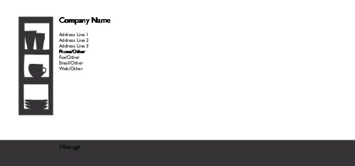 Serveware Silhouette Full Colour Compliment Slips