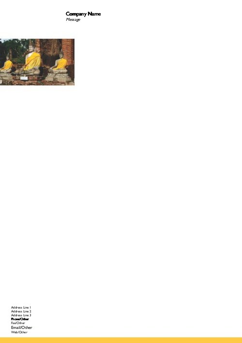 Buddhist Statue A4 Letterhead