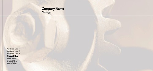 Mechanical Gears Full Colour Compliment Slips