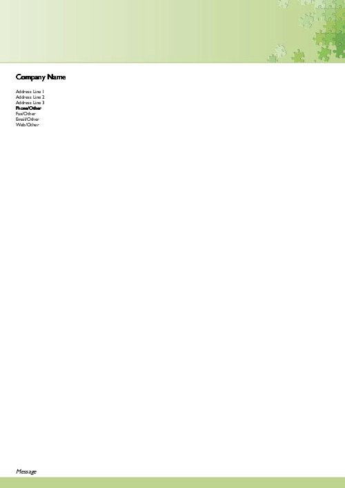 Pick up the Pieces A4 Recycled Letterhead