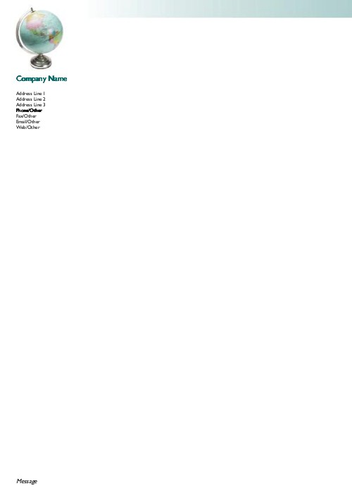 Spin the Globe A4 Recycled Letterhead