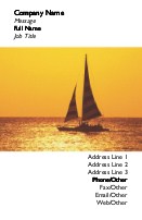 Come Sail Away Full Colour Business Cards