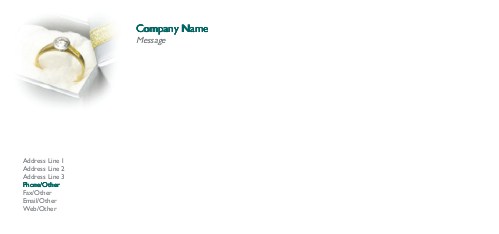 Diamond Ring Full Colour Compliment Slips