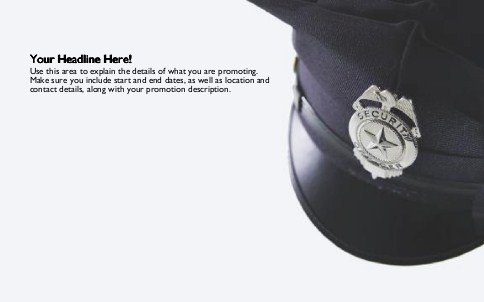 Security Officer's Cap Full Colour Oversized Postcards