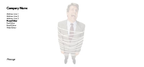 Bound Businessman Full Colour Compliment Slips