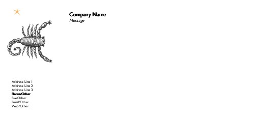 Scorpio Full Colour Compliment Slips