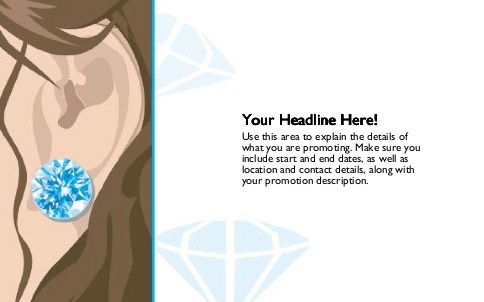 Stately Diamond Stud Full Colour Oversized Postcards