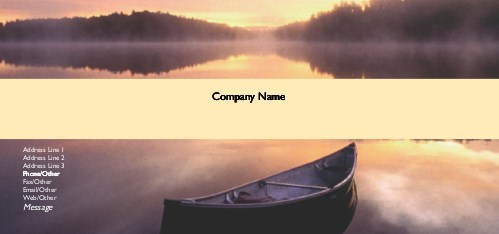 Canoe at Sunset Full Colour Compliment Slips