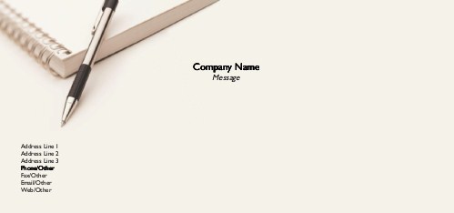 Notebook and Pen Full Colour Compliment Slips