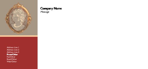 Cameo Pin Full Colour Compliment Slips
