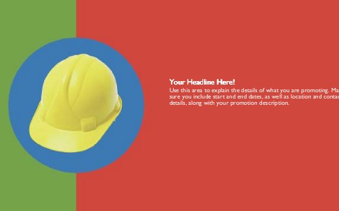 Hard Hat Full Colour Oversized Postcards