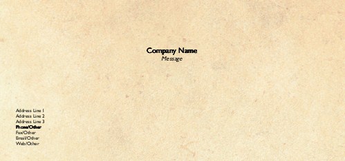 Venetian Orange Full Colour Compliment Slips